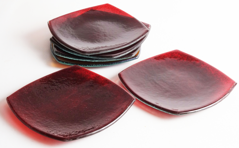 Garnet Serena Petite Appetizer & Desert Plates - Gift Set of 6 - Orion's Table