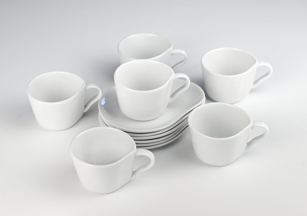 Organic Design Tea Cup & Saucer - Set of 6 - Orion's Table