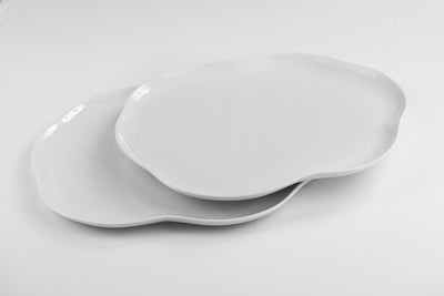 Organic Design Porcelain Platter - Set of 6 - Orion's Table