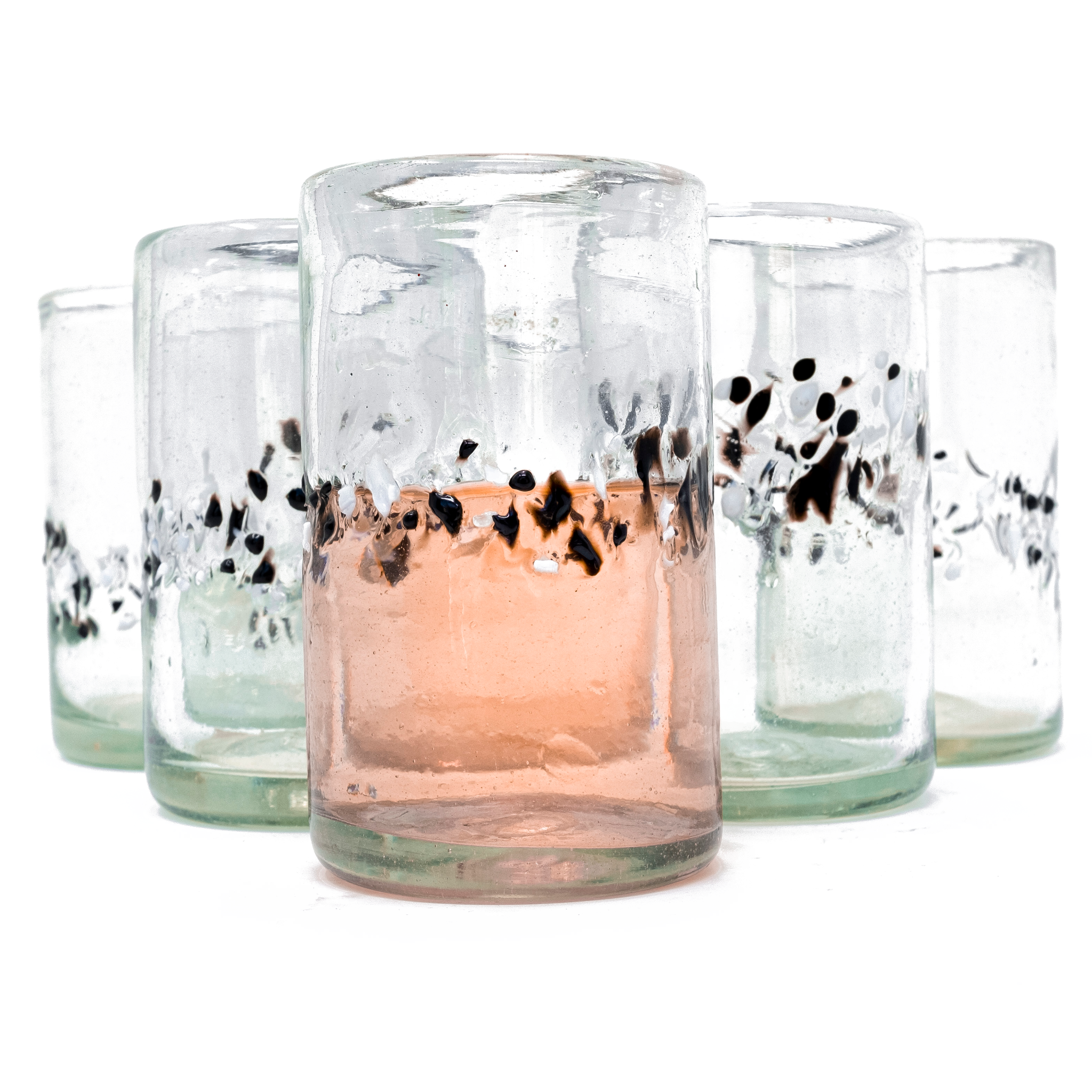 Black & White Pebble Handcrafted Original Tumbler - 16 oz - Set of 6 - Orion's Table