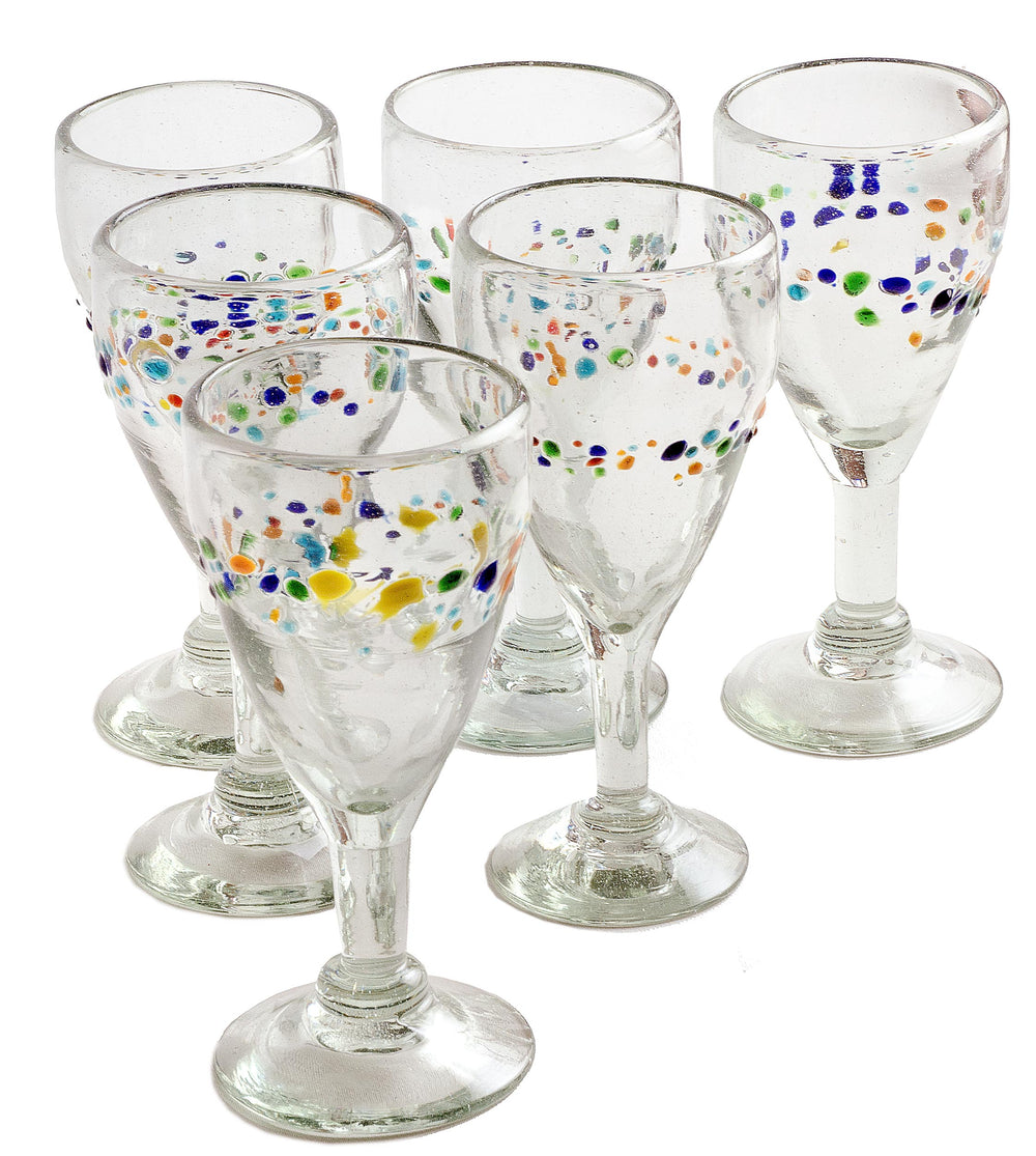 Orion Tutti Frutti 9 oz Copa Vino - Orion's Table Mexican Glassware