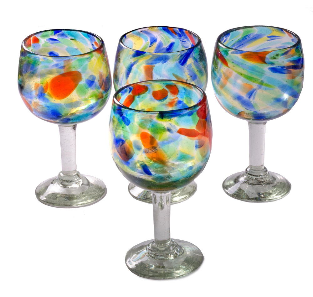 Solid Confetti Large Wine Glasses – Orion's Table