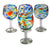 Orion Solid Confetti 16 oz Large Wine Glass - Set of 4 - Orion's Table Mexican Glassware