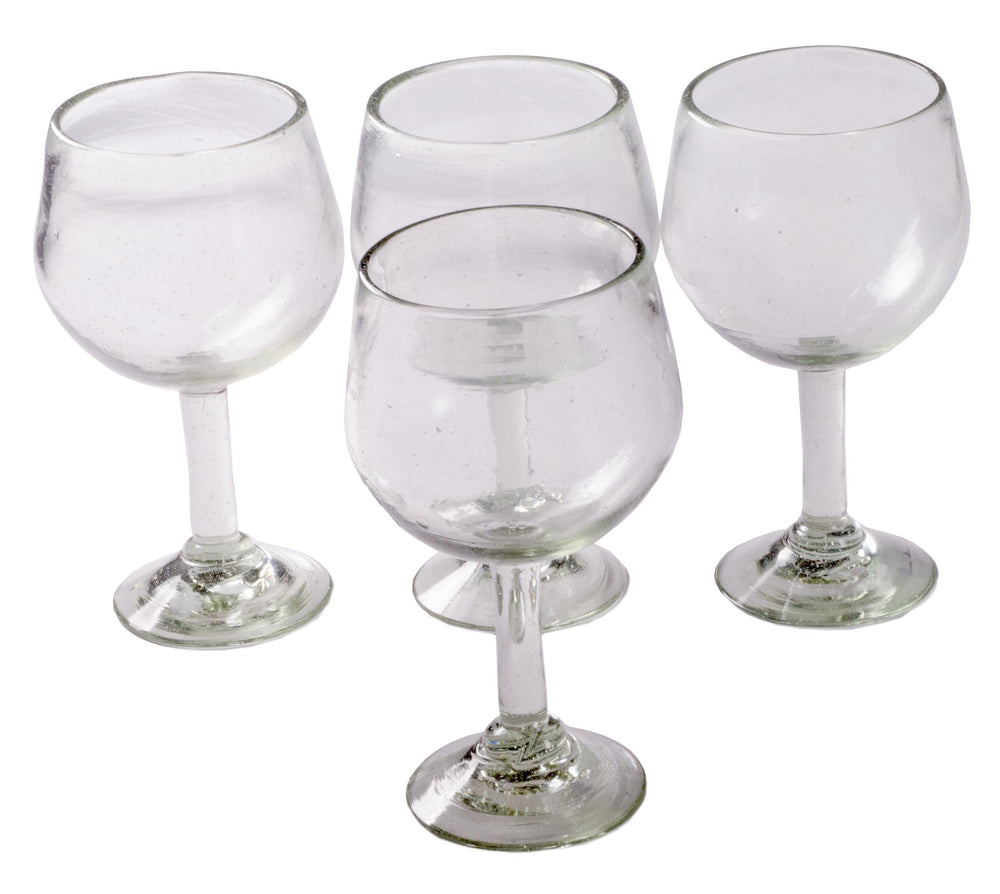 Orion Natural 16 oz Large Wine Glass - Set of 4 - Orion's Table Mexican Glassware