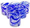 Orion Blue Swirl 12 oz All Purpose - Set of 6 - Orion's Table Mexican Glassware