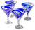Orion Blue Swirl 15 oz Classic Margarita - Set of 4 - Orion's Table Mexican Glassware