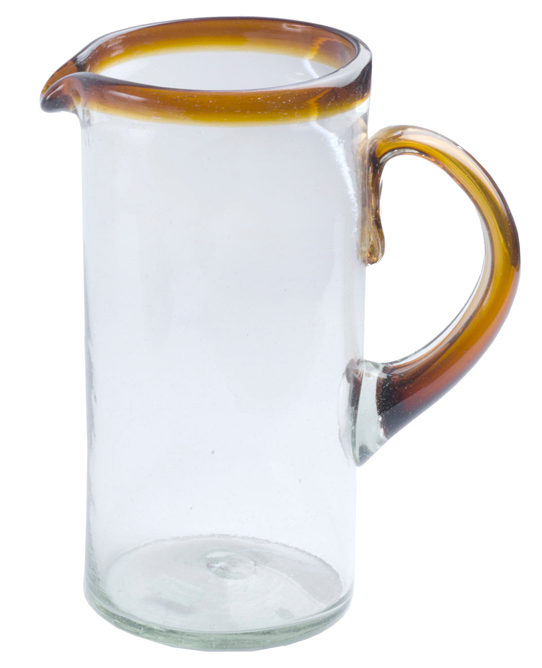 Orion Amber Rim 56 oz Pitcher - Orion's Table Mexican Glassware