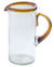 Orion Amber Rim 56 oz Pitcher - Orion's Table Mexican Glassware