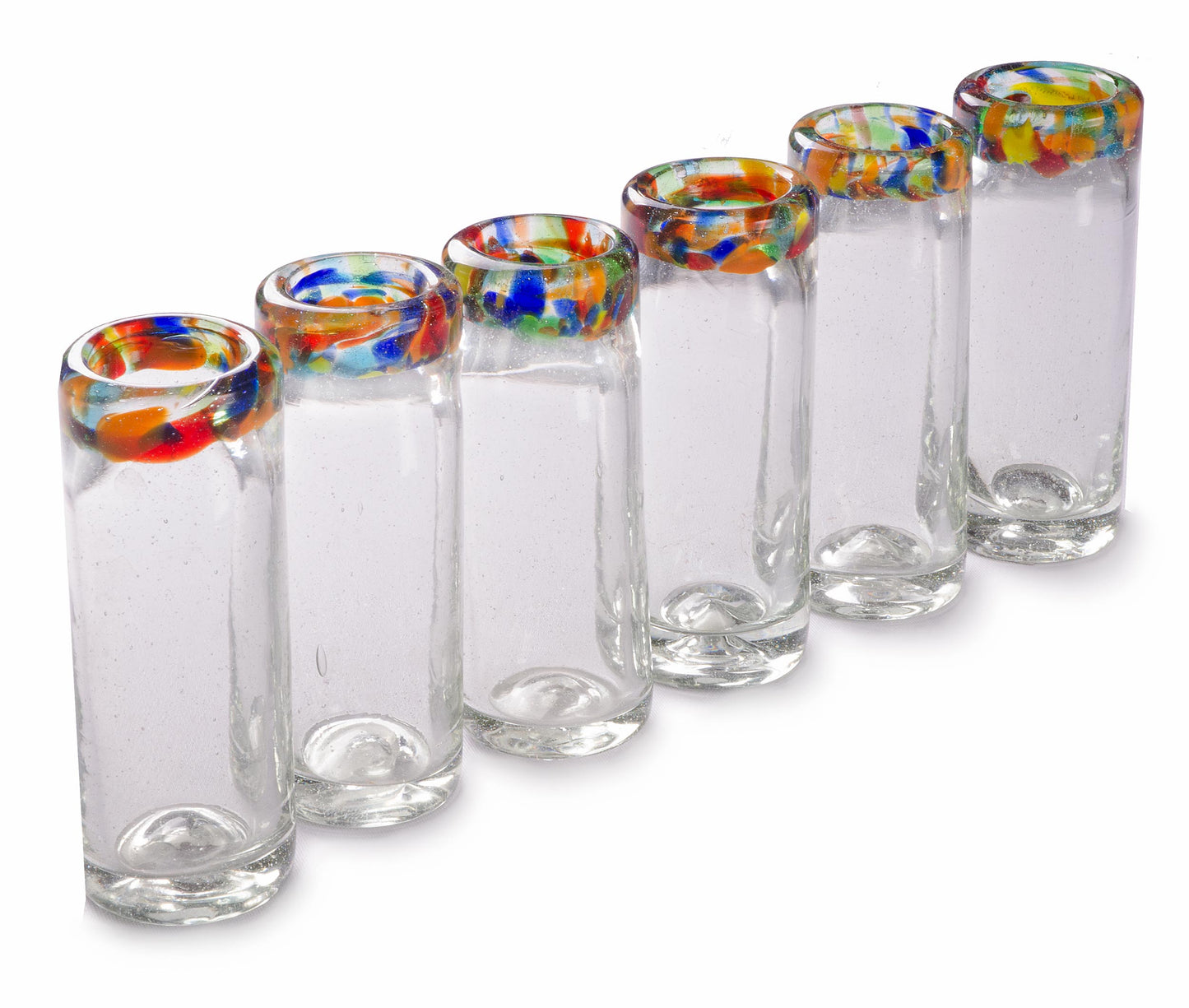 
                  
                    Orion Confetti Rim 2 oz Shot Glass - Set of 6 - Orion's Table Mexican Glassware
                  
                