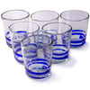 Orion Blue Serpentine 12 oz Short - Set of 6 - Orion's Table Mexican Glassware