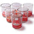 Orion Red Serpentine 12 oz Short - Set of 6 - Orion's Table Mexican Glassware