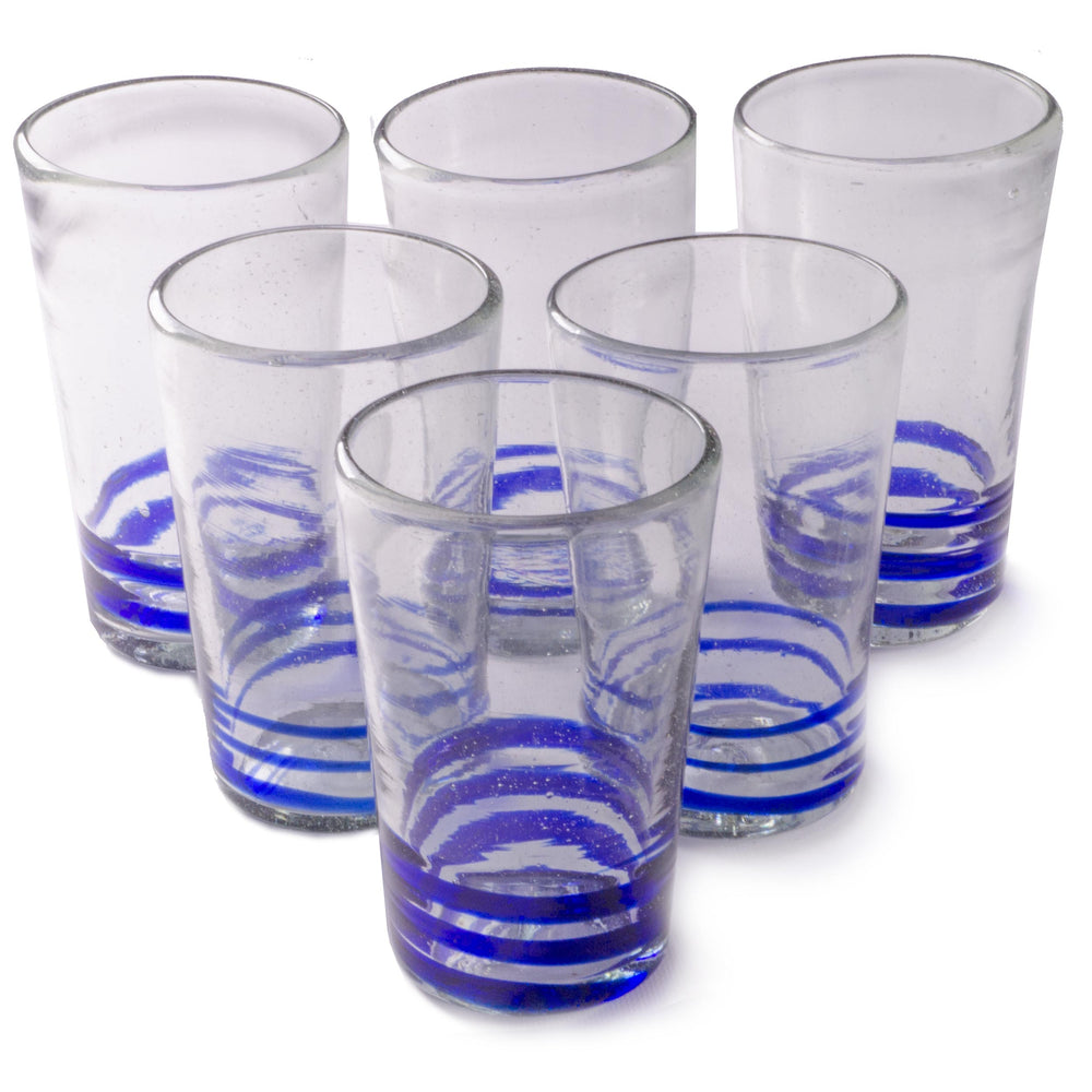 
                  
                    Orion Blue Serpentine 18 oz Tall - Set of 6 - Orion's Table Mexican Glassware
                  
                