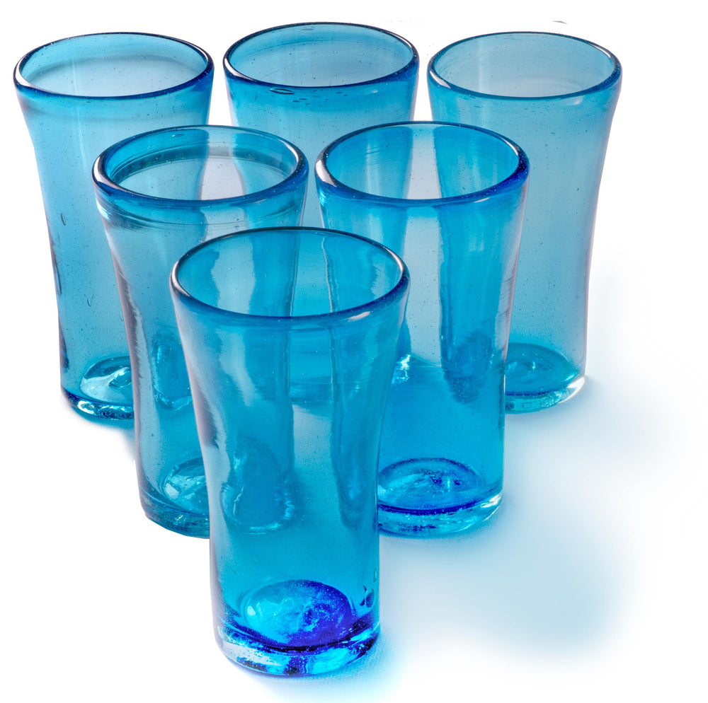 
                  
                    Orion Lily Collection 14 oz Tumbler Turquoise - Set of 6 - Orion's Table Mexican Glassware
                  
                