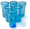 Orion Lily Collection 14 oz Tumbler Turquoise - Set of 6 - Orion's Table Mexican Glassware