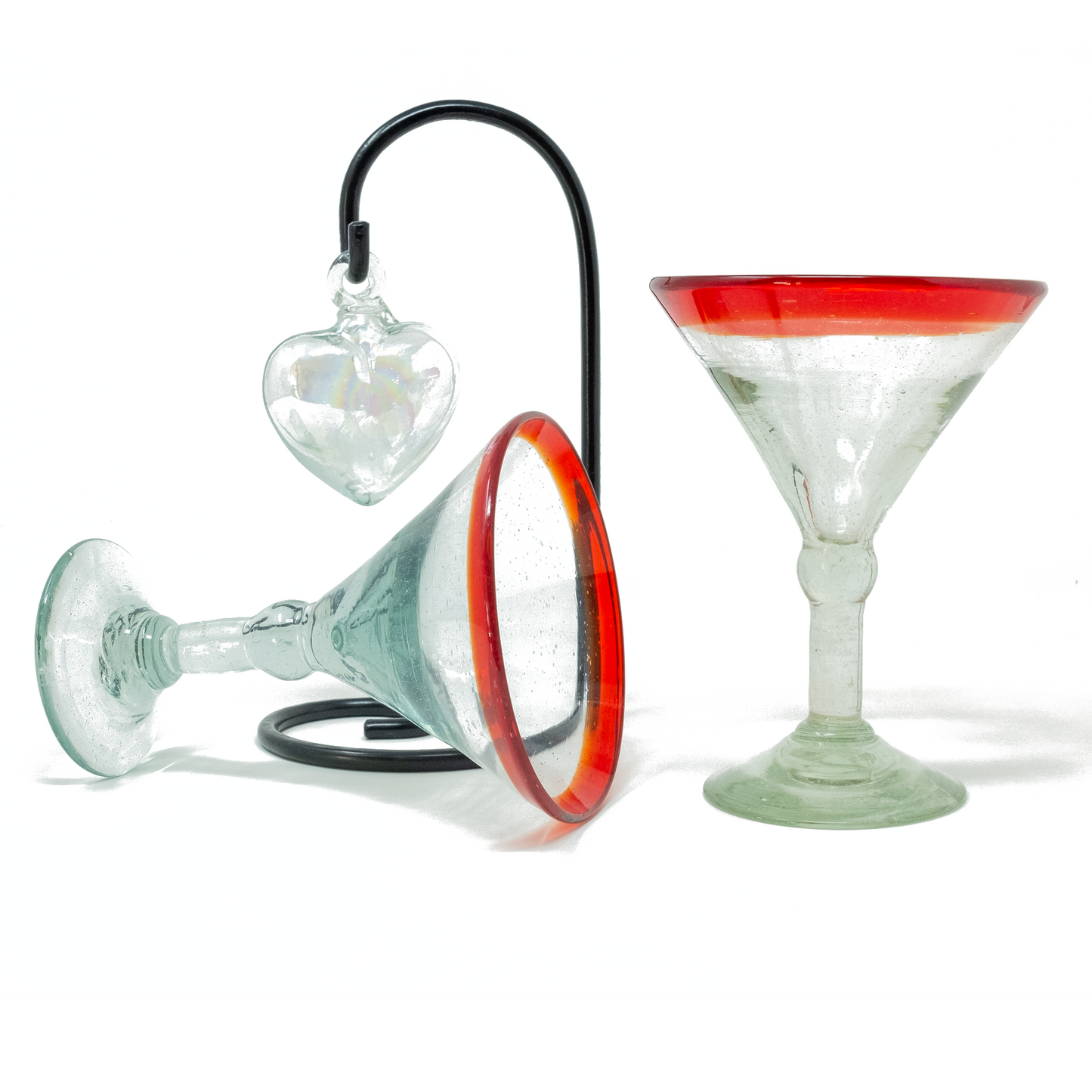
                  
                    Red Rim Martini & Glass Heart Gift Set - Orion's Table
                  
                